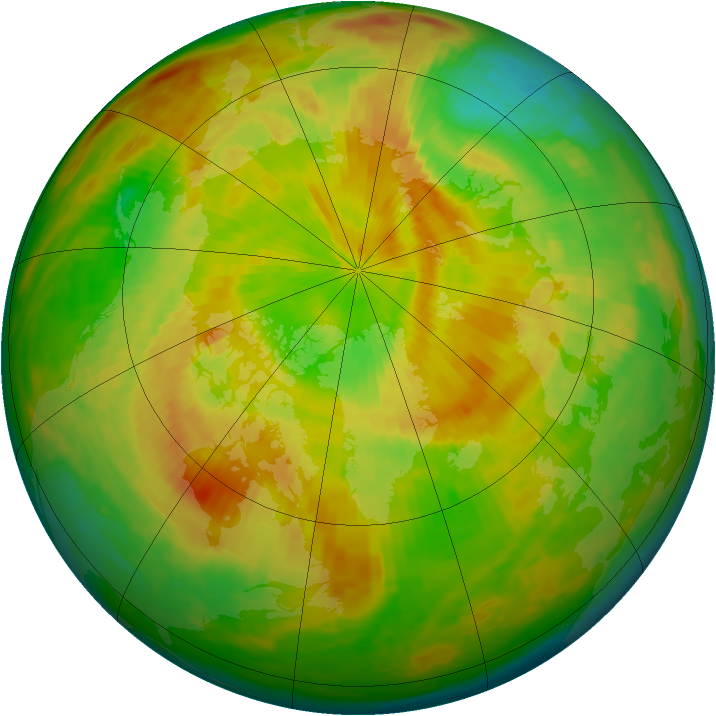 Arctic ozone map for 20 May 2004